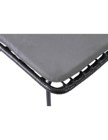 K401 Krzesło Ogrodowe z Rattanu - Czarny/Popiel - Outdoor Design