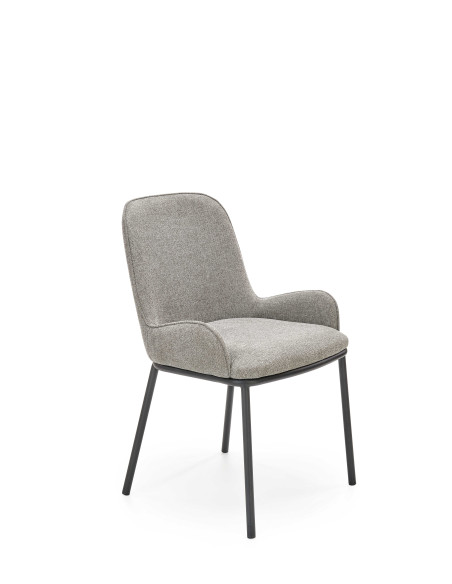 K481 Krzesło Popielate - Minimalizm i Nowoczesność