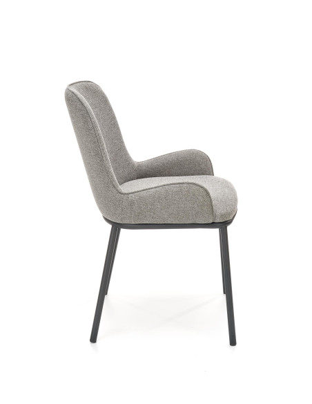 K481 Krzesło Popielate - Minimalizm i Nowoczesność