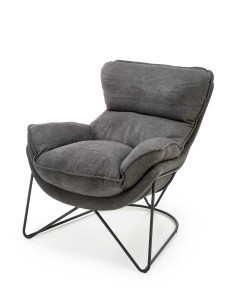 NERVAL Miękki, Wygodny Fotel Ciemny Popiel - Komfort w Subtelnym Stylu