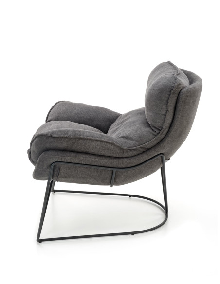 NERVAL Miękki, Wygodny Fotel Ciemny Popiel - Komfort w Subtelnym Stylu