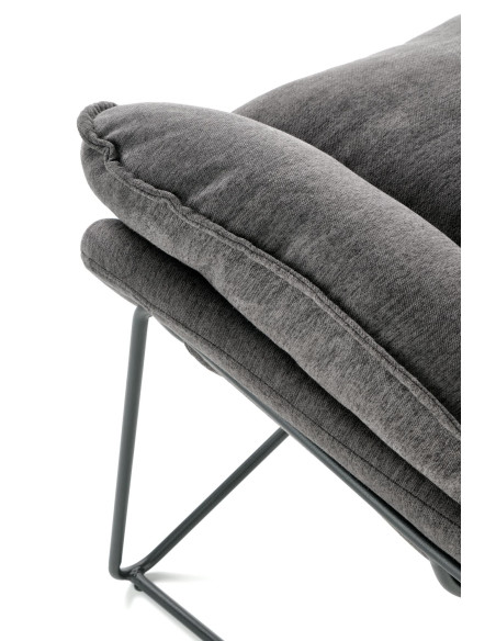 NERVAL Miękki, Wygodny Fotel Ciemny Popiel - Komfort w Subtelnym Stylu