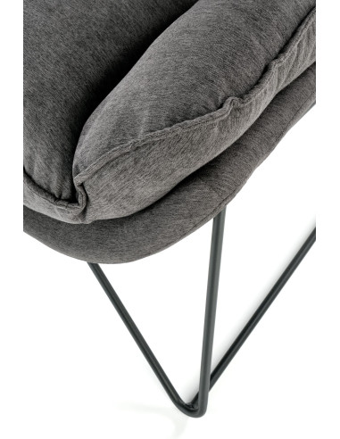 NERVAL Miękki, Wygodny Fotel Ciemny Popiel - Komfort w Subtelnym Stylu