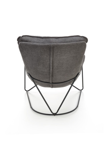 NERVAL Miękki, Wygodny Fotel Ciemny Popiel - Komfort w Subtelnym Stylu