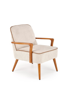 PASTORE Fotel Jasny Beż/Jasny Orzech - Ciepło i Styl w Salonie