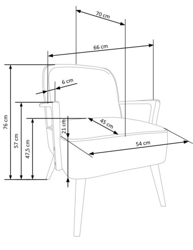 PASTORE Fotel Jasny Beż/Jasny Orzech - Ciepło i Styl w Salonie