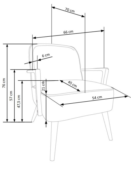 PASTORE Fotel Jasny Beż/Jasny Orzech - Ciepło i Styl w Salonie