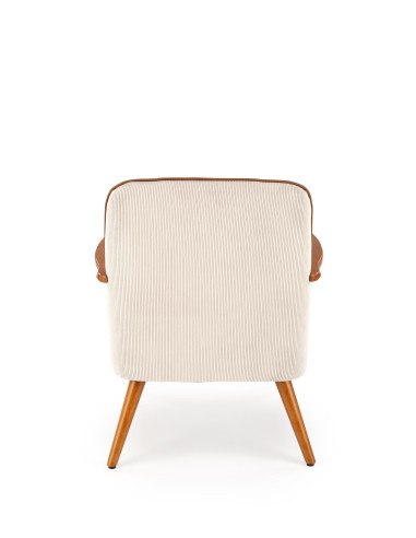 PASTORE Fotel Jasny Beż/Jasny Orzech - Ciepło i Styl w Salonie