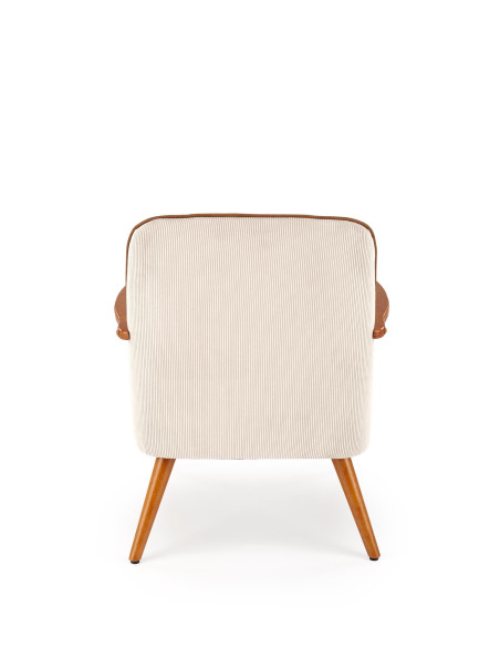 PASTORE Fotel Jasny Beż/Jasny Orzech - Ciepło i Styl w Salonie