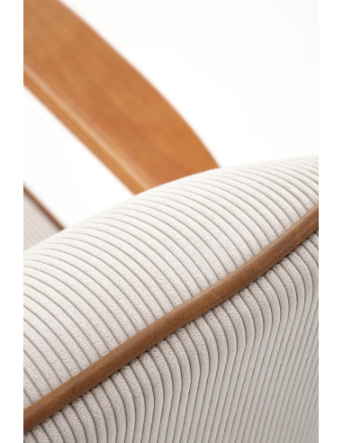 PASTORE Fotel Jasny Beż/Jasny Orzech - Ciepło i Styl w Salonie