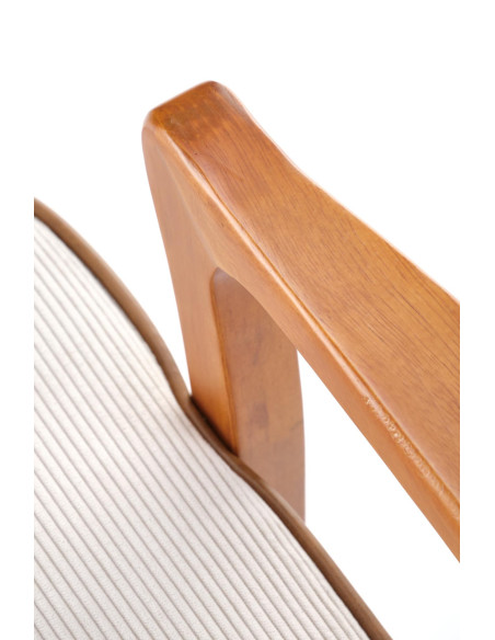 PASTORE Fotel Jasny Beż/Jasny Orzech - Ciepło i Styl w Salonie