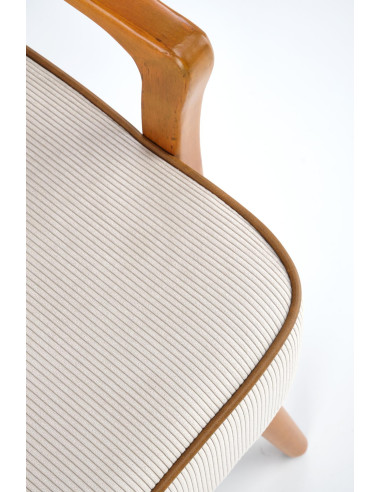 PASTORE Fotel Jasny Beż/Jasny Orzech - Ciepło i Styl w Salonie