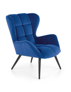 TYRION Fotel USZAK Velvet Granatowy - Głębia Koloru i Styl