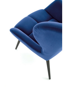 TYRION Fotel USZAK Velvet Granatowy - Głębia Koloru i Styl 2