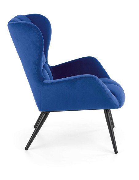 TYRION Fotel USZAK Velvet Granatowy - Głębia Koloru i Styl