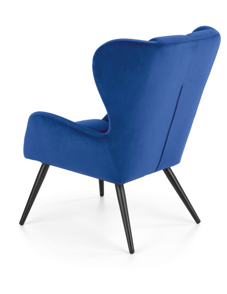 TYRION Fotel USZAK Velvet Granatowy - Głębia Koloru i Styl