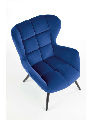 TYRION Fotel USZAK Velvet Granatowy - Głębia Koloru i Styl
