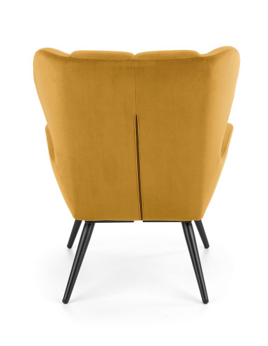 TYRION Fotel USZAK Velvet Musztardowy - Nowoczesność i Wyrazistość