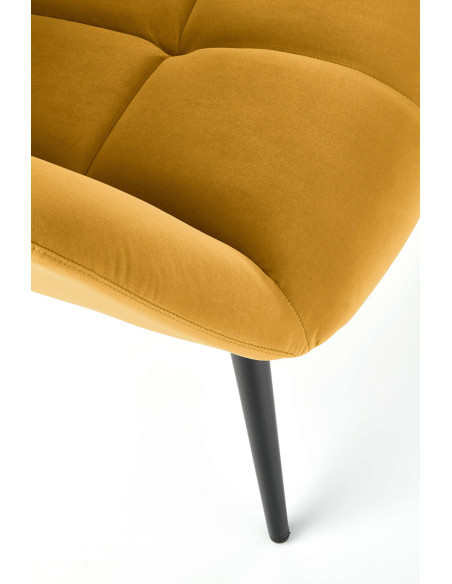 TYRION Fotel USZAK Velvet Musztardowy - Nowoczesność i Wyrazistość