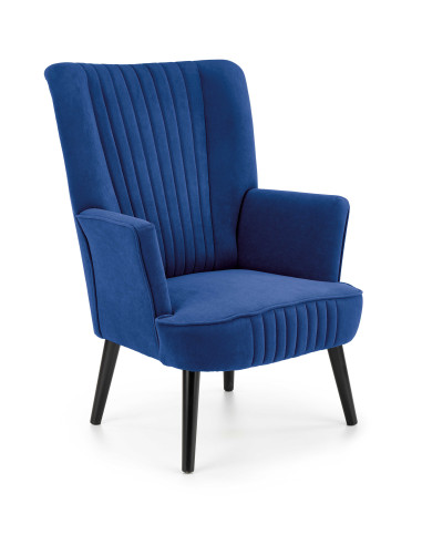 DELGADO Fotel Velvet Granatowy BLUVEL 86 - Nowoczesność i Głębia Koloru
