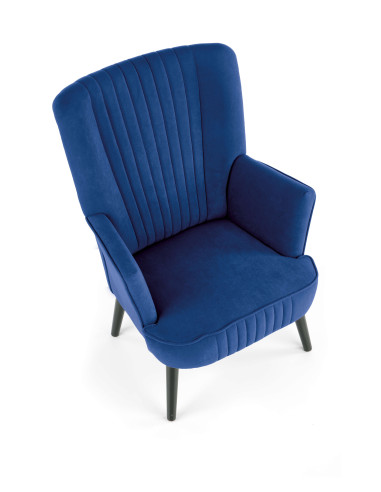 DELGADO Fotel Velvet Granatowy BLUVEL 86 - Nowoczesność i Głębia Koloru