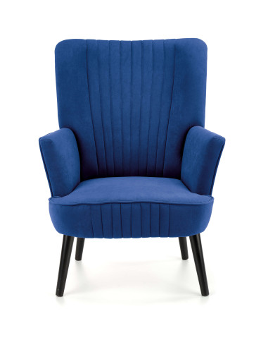DELGADO Fotel Velvet Granatowy BLUVEL 86 - Nowoczesność i Głębia Koloru
