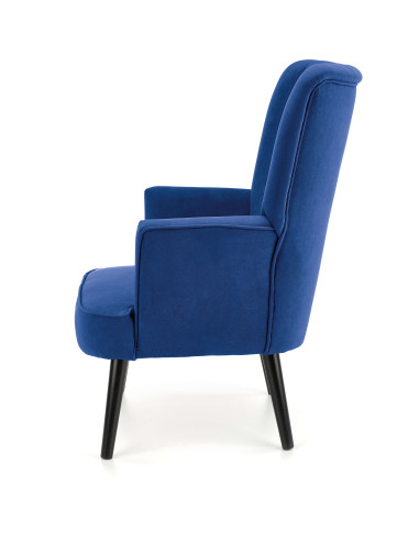 DELGADO Fotel Velvet Granatowy BLUVEL 86 - Nowoczesność i Głębia Koloru