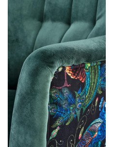 PAGONI Fotel Velvet Ciemny Zielony BLUVEL 78 - Elegancki i Wzorzysty 2