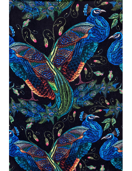 PAGONI Fotel Velvet Czarny BLUVEL 19 - Wzorzystość w Nowoczesnym Wydaniu