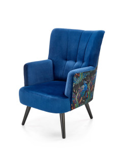 PAGONI Fotel Velvet Granatowy BLUVEL 86 - Luksusowa Wygoda