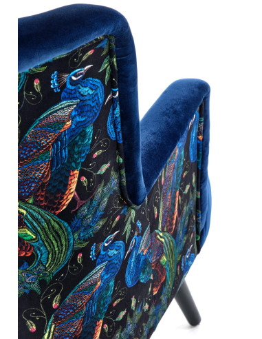 PAGONI Fotel Velvet Granatowy BLUVEL 86 - Luksusowa Wygoda