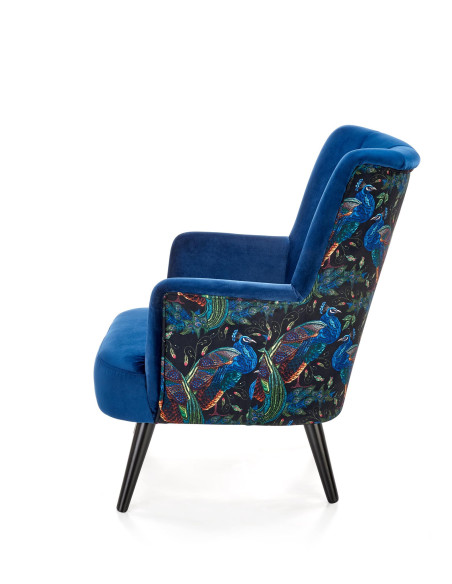 PAGONI Fotel Velvet Granatowy BLUVEL 86 - Luksusowa Wygoda