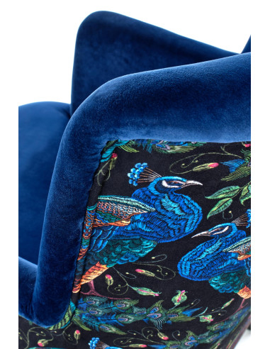PAGONI Fotel Velvet Granatowy BLUVEL 86 - Luksusowa Wygoda