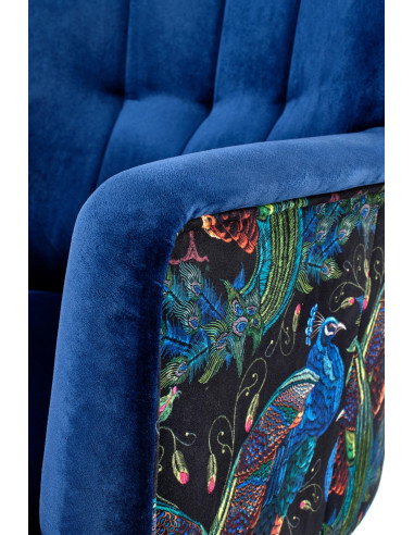 PAGONI Fotel Velvet Granatowy BLUVEL 86 - Luksusowa Wygoda