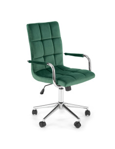 GONZO 4 Fotel Velvet Ciemny Zielony BLUVEL 78 - Styl i Chromowana Elegancja