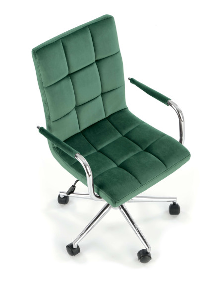 GONZO 4 fotel młodzieżowy ciemny zielony velvet (1p 1szt)