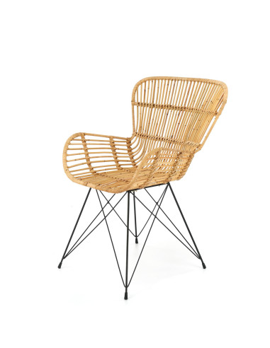 Krzesło CH/335 rattan naturalny / czarny