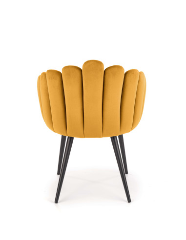 K410 krzesło musztardowy velvet (1p 1szt)