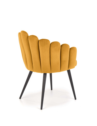 K410 krzesło musztardowy velvet (1p 1szt)