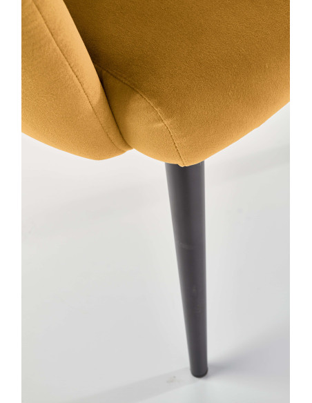 K410 krzesło musztardowy velvet (1p 1szt)