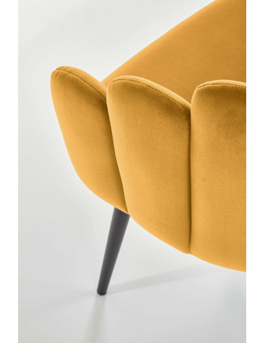 K410 krzesło musztardowy velvet (1p 1szt)
