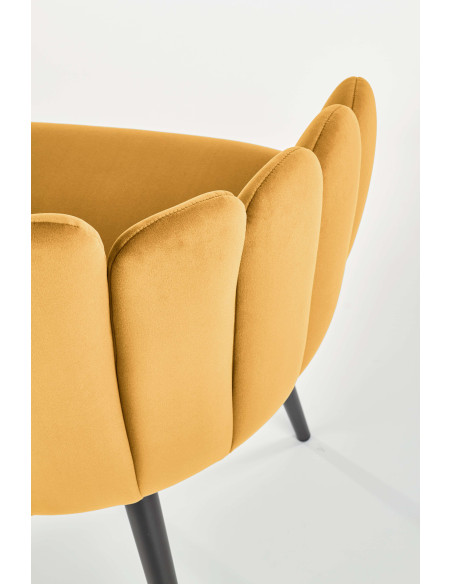 K410 krzesło musztardowy velvet (1p 1szt)