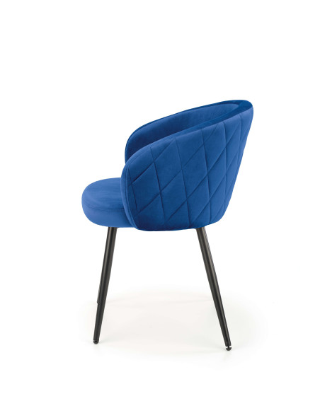 K430 Krzesło z Kubełkowym Oparciem Velvet Granatowe - Nowoczesność i Styl