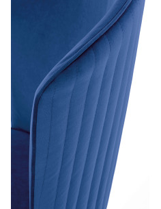 K446 Krzesło Velvet Granatowe Nogi Czarno Złote - Stylowa Wygoda i Design 2