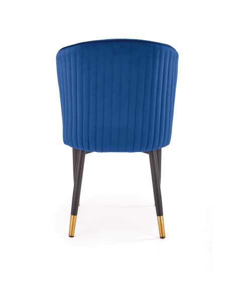 K446 Krzesło Velvet Granatowe Nogi Czarno Złote - Stylowa Wygoda i Design