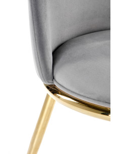 K460 Krzesło Popiel Velvet ze Złotym Stelażem - Nowoczesność i Minimalizm 2