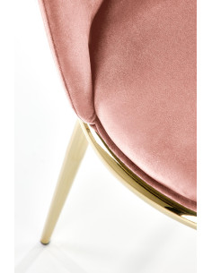 K460 Krzesło Różowy Velvet ze Złotym Stelażem - Słodki Akcent Dekoracyjny 2