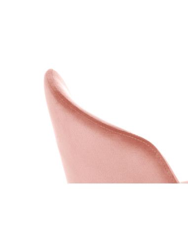 K460 Krzesło Różowy Velvet ze Złotym Stelażem - Słodki Akcent Dekoracyjny