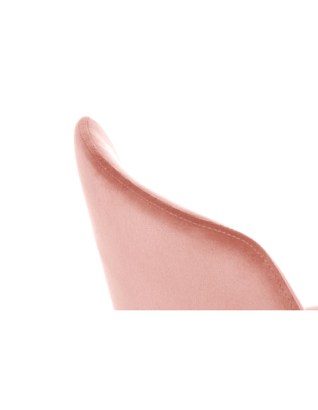 K460 Krzesło Różowy Velvet ze Złotym Stelażem - Słodki Akcent Dekoracyjny