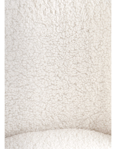 K474 Krzesło Boucle Kremowy - Glamour ze Złotymi Nogami, Styl i Elegancja